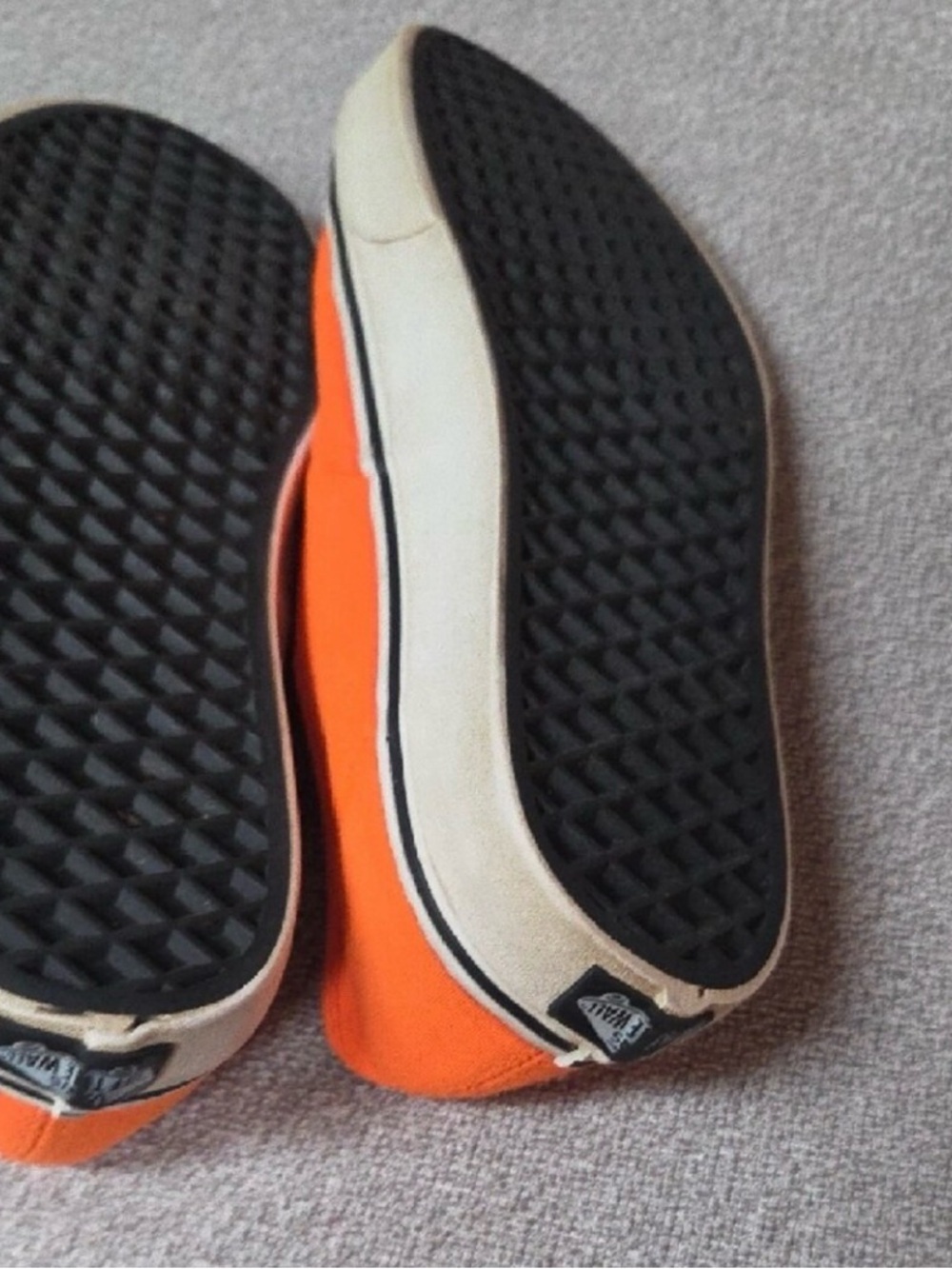 Vans Orange Canvas Sneakers with Black Laces - Picture 6 of 6